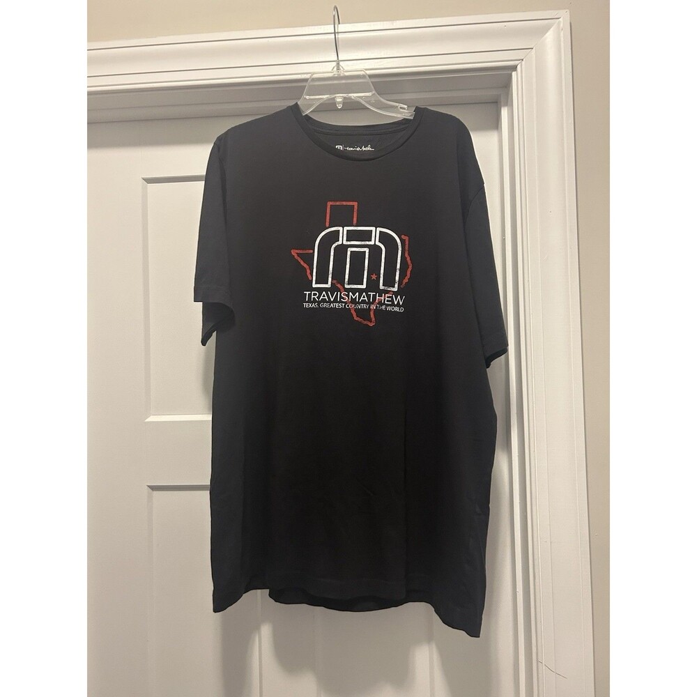 TRAVIS MATHEW TEXAS Greatest Country In The World T-SHIRT Size XXL Cotton Blend